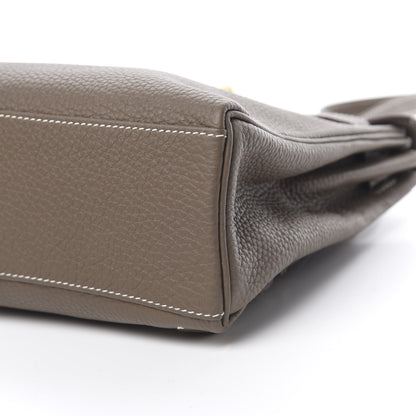 Hermes Taurillon Clemence Kelly Ado Backpack Etoupe 9 of 9