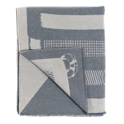 Hermes Wool Les Sangles Blanket Galet 2 of 3