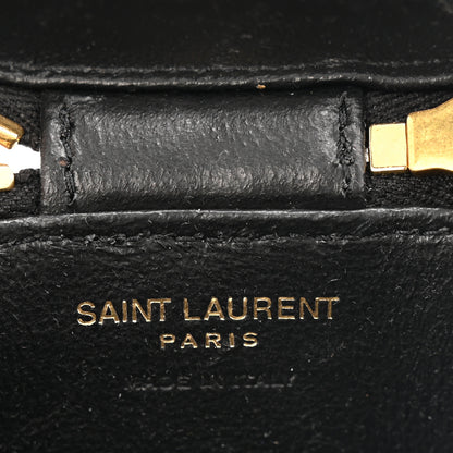 Saint Laurent Lambskin Cassandre Matelasse Carre Mini Cube On Chain Black 6 of 9