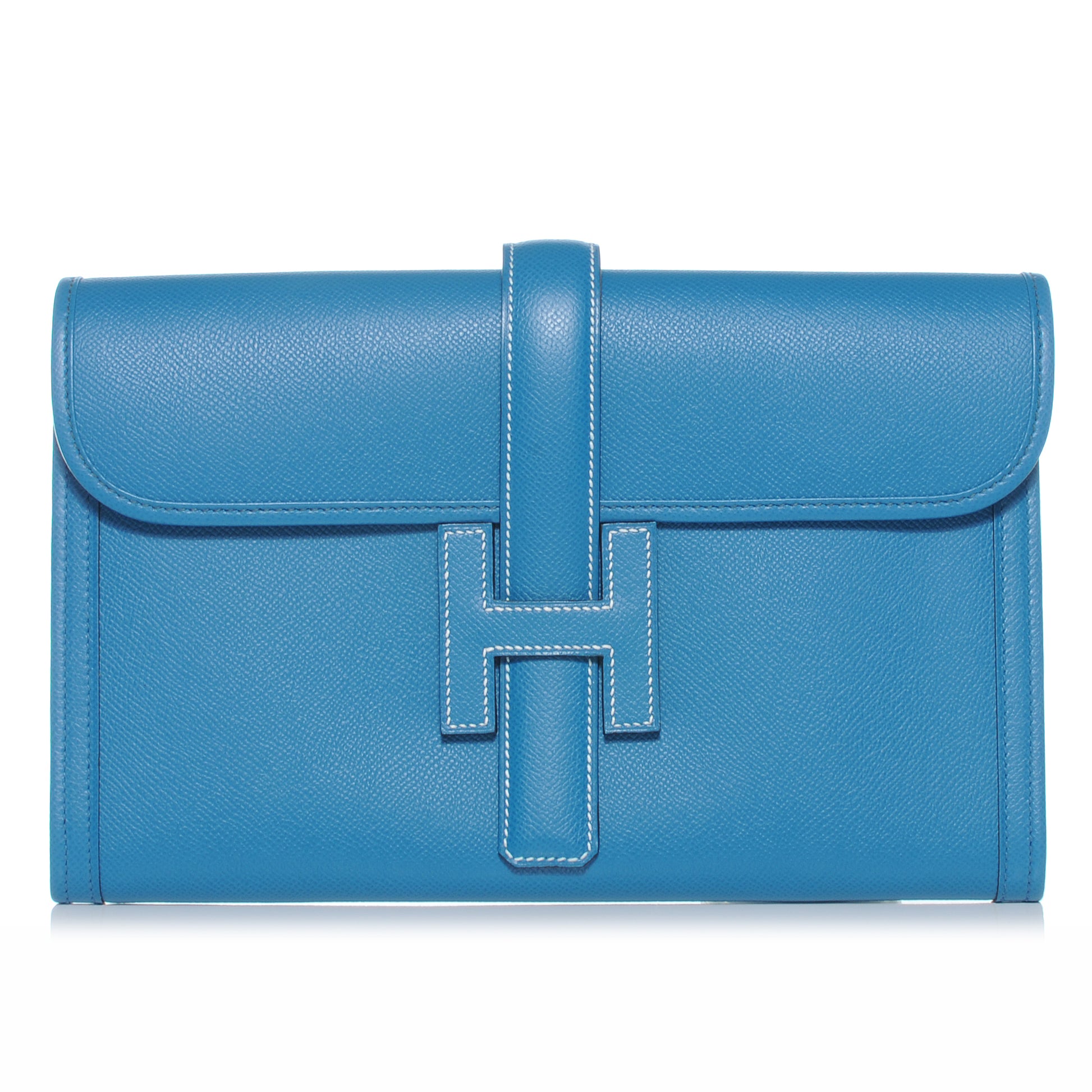Hermes Epsom Jige Clutch Bleu Izmir 1 of 7