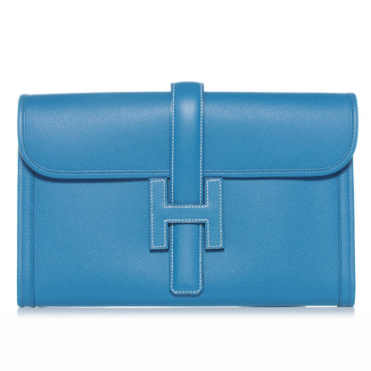 Hermes Epsom Jige Clutch Bleu Izmir 1 of 7