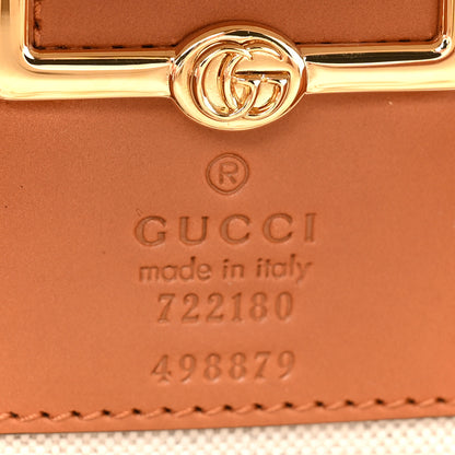Gucci GG Supreme Monogram Boarded Dyana Calfskin Rhombus Print Savoy Top Handle Beauty Case Beige Ebony Mystic White Hazel Brown 6 of 8