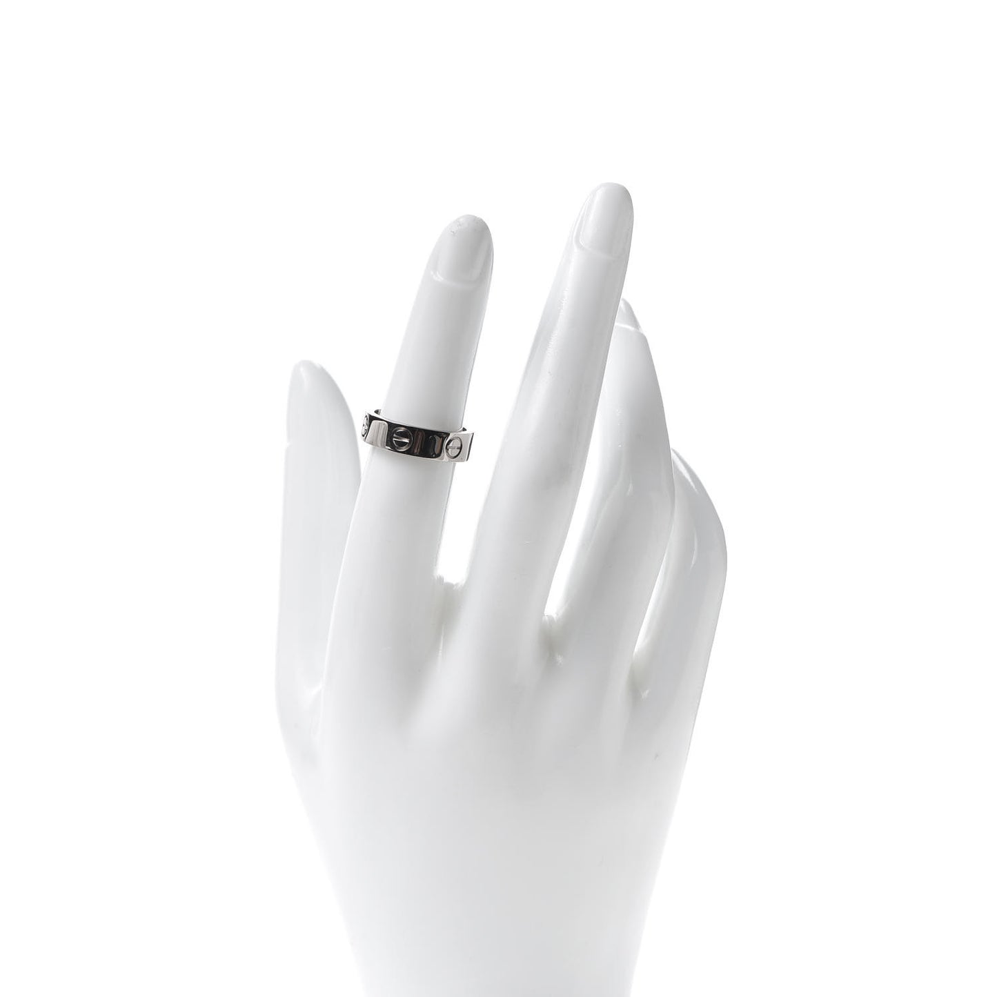 18K White Gold 5.5mm LOVE Ring 51 5.75
