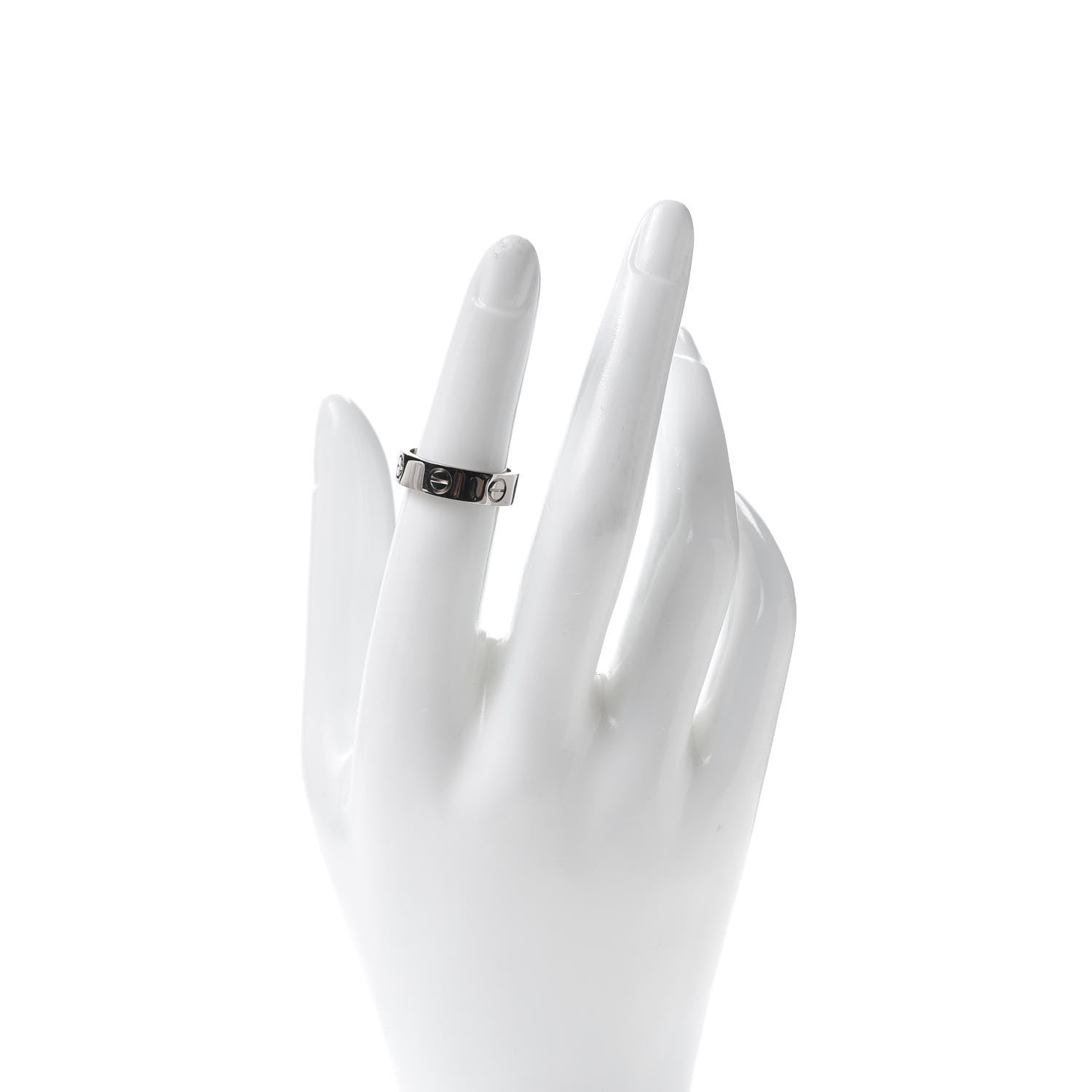 Cartier 18K White Gold 5.5mm LOVE Ring 51 5.75 2 of 4