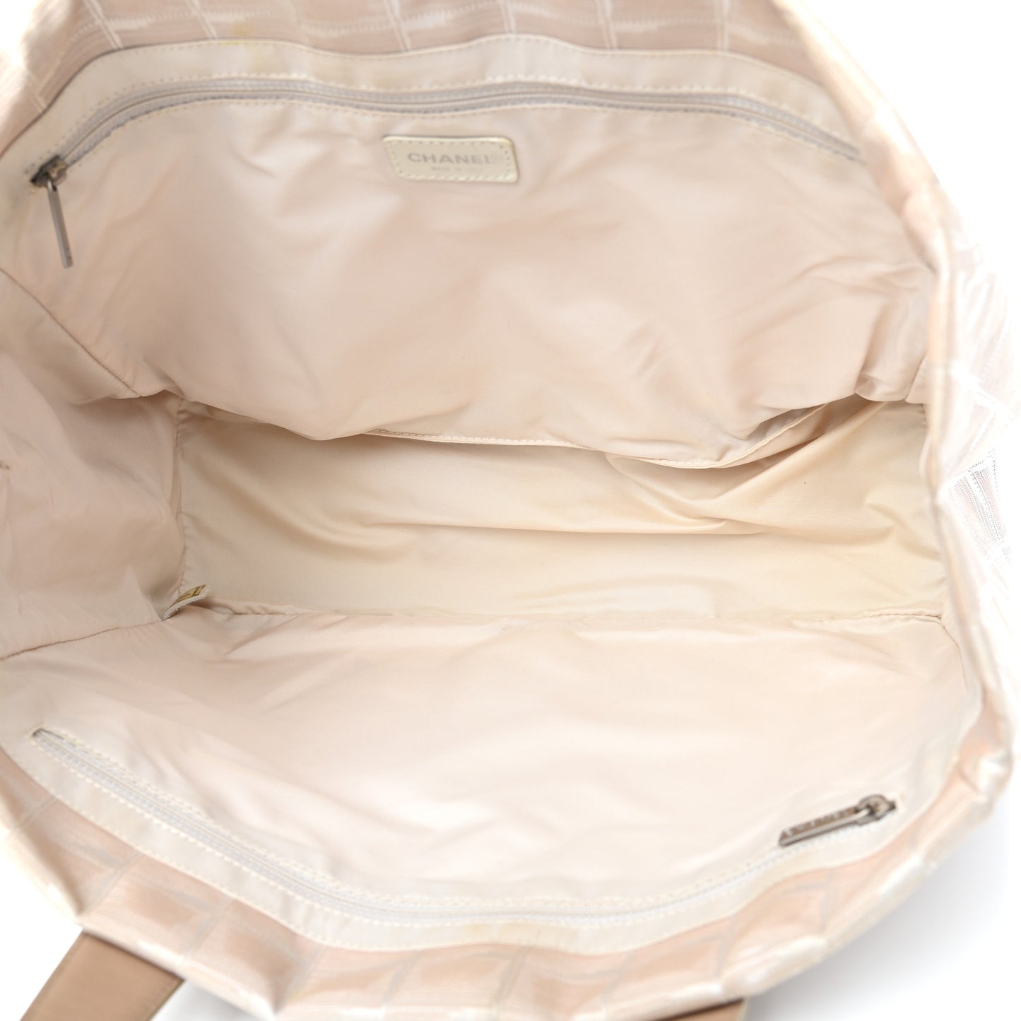 Nylon Medium Travel Tote Beige