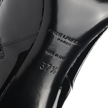 Saint Laurent Patent Loulou Ankle Zip Boot 37.5 Black 6 of 10