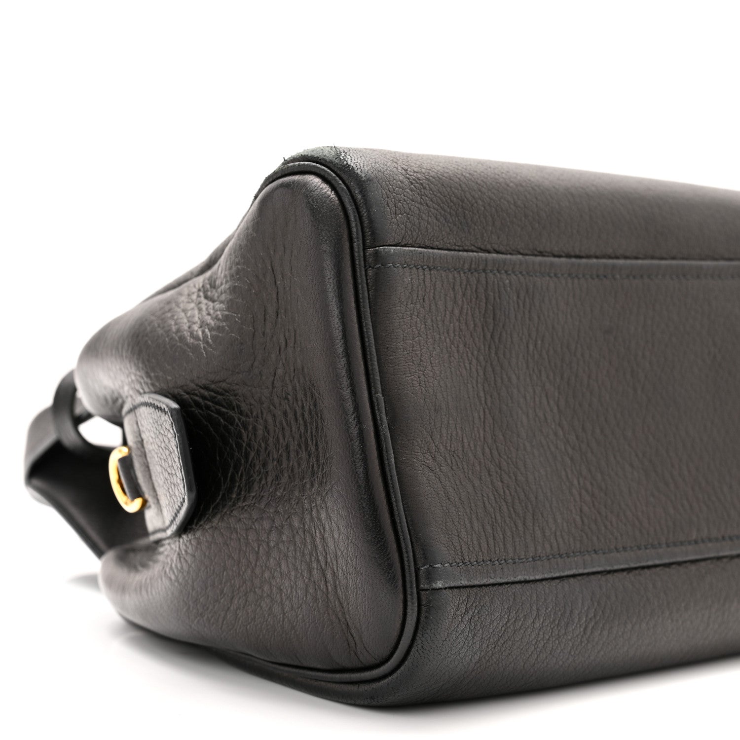 Prada Cervo Deerskin Satchel Black 8 of 10
