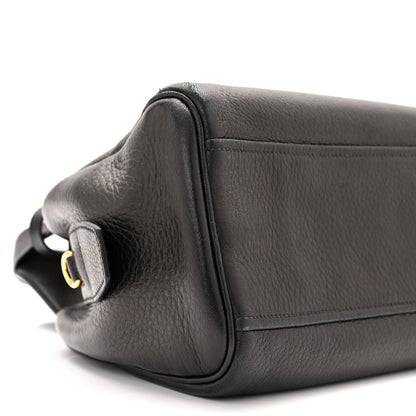 Prada Cervo Deerskin Satchel Black 8 of 10