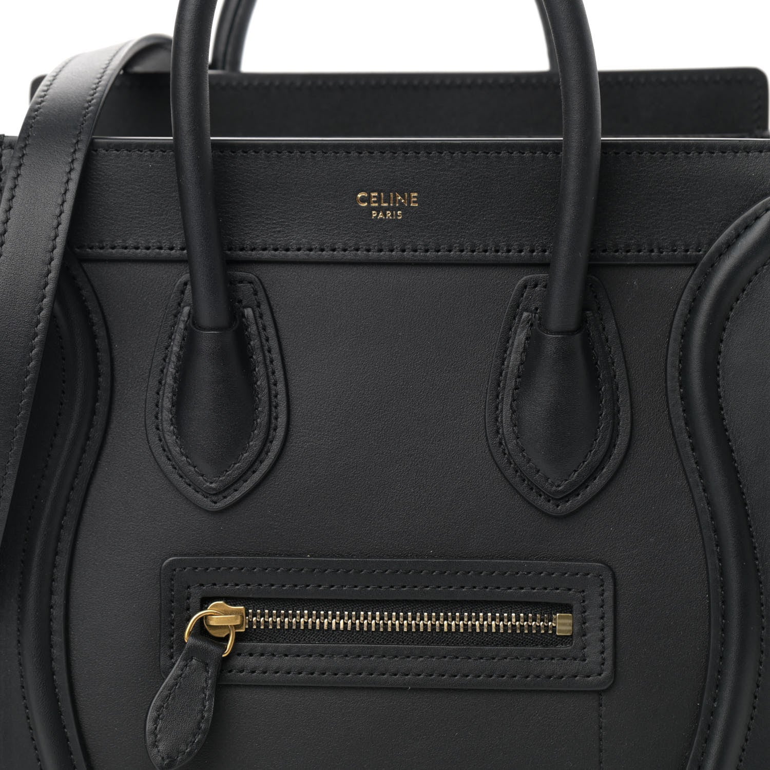 Celine Smooth Calfskin Nano Luggage Black 8 of 13