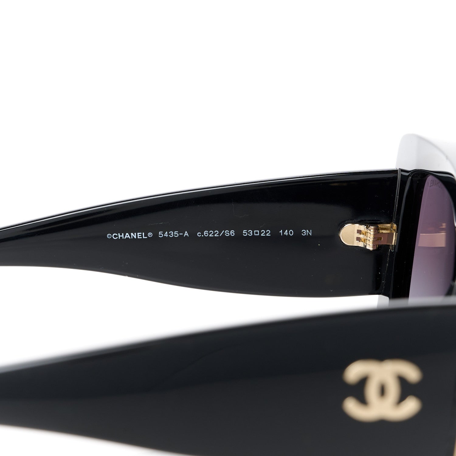 Chanel Acetate Rectangle Sunglasses 5435 Black 5 of 8