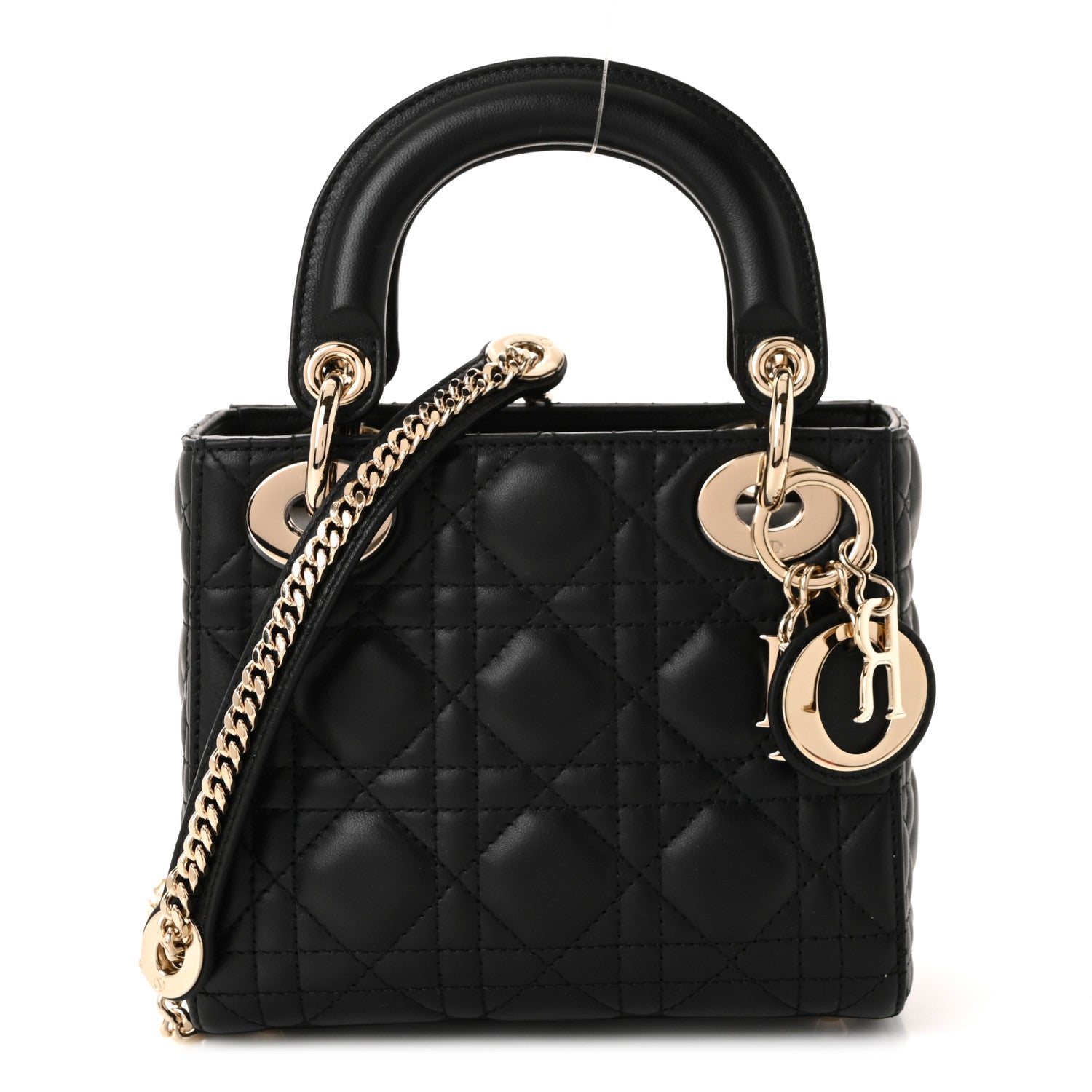 Christian Dior Lambskin Cannage Mini Lady Dior Black 1 of 10