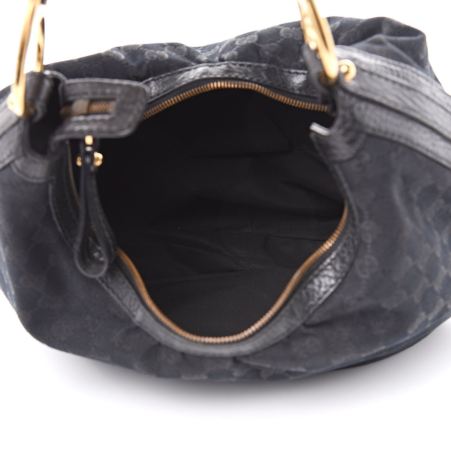 Gucci Monogram Medium Interlocking Hobo Black 5 of 10