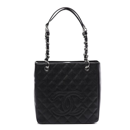 Chanel Caviar Quilted Petit Shopping Tote PST Black 1 of 10