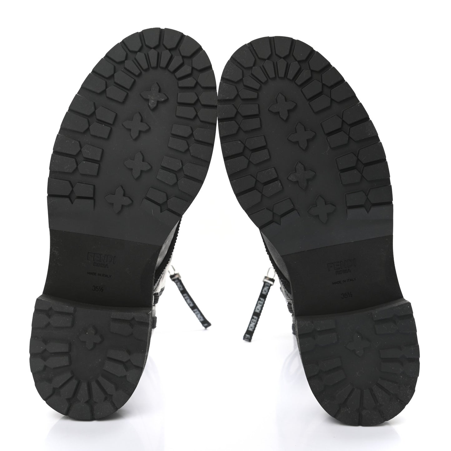 Canvas Floral Print Logo Bi-Color Womens Biker Boots 35.5 White Black