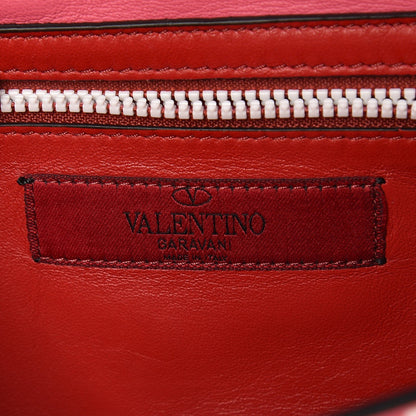 Valentino Garavani Lambskin Free Rockstud Spike Wallet On Chain Shadow Pink 6 of 6