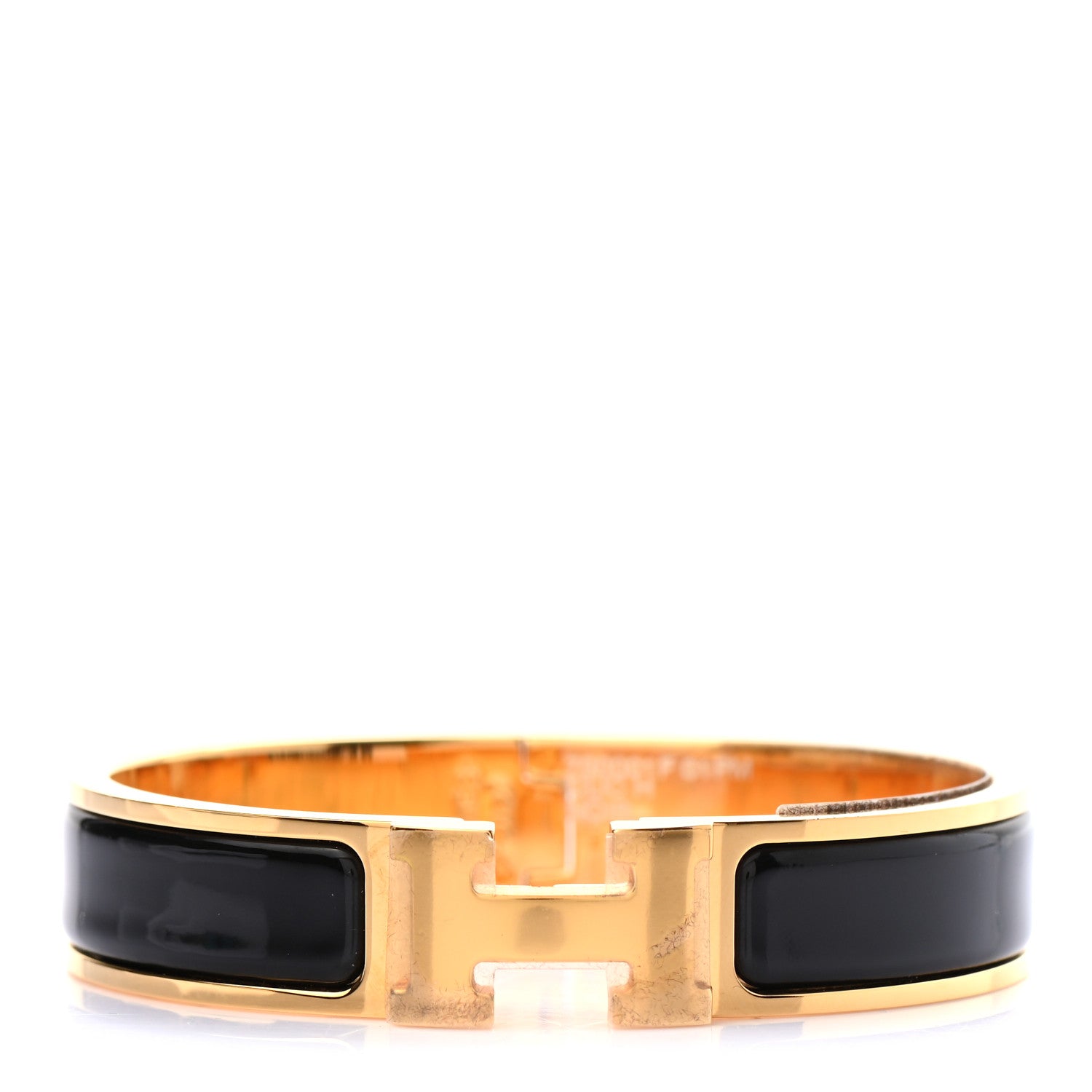 Hermes Enamel Narrow Clic Clac H Bracelet PM Black 1 of 4