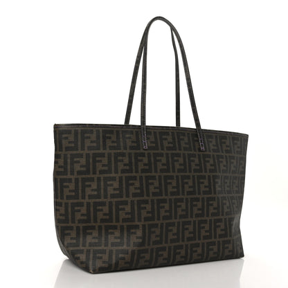 Fendi Zucca Spalmati Medium Roll Tote Tobacco Viola 3 of 9