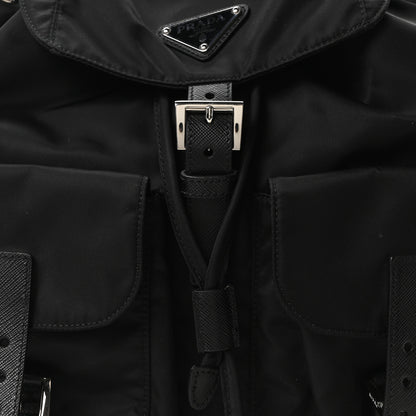 Prada Tessuto Nylon Saffiano Medium Backpack Black 8 of 10
