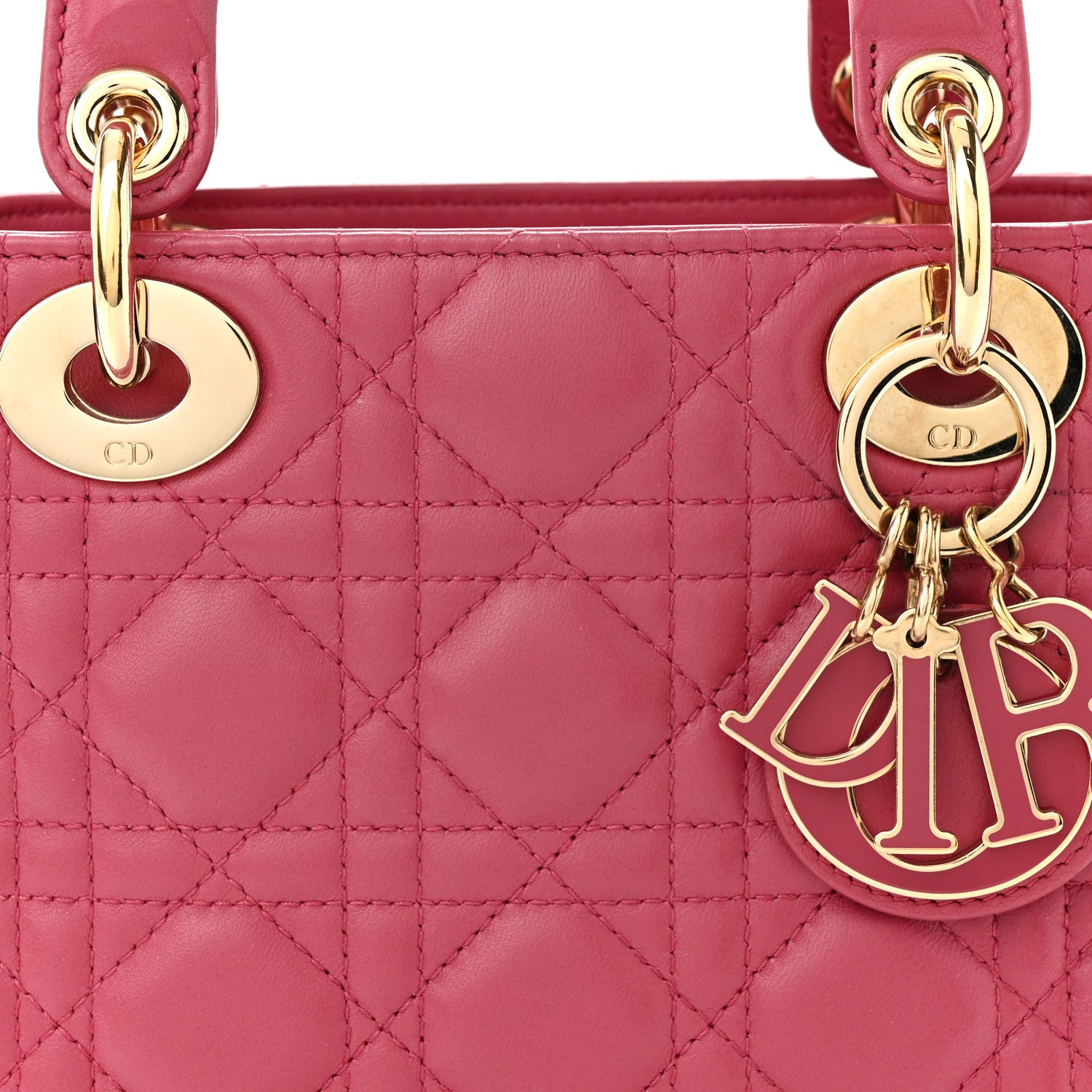 Christian Dior Lambskin Cannage Mini Lady Dior Pink 8 of 10