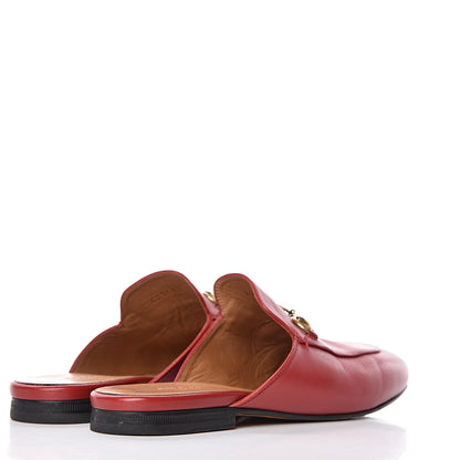 Gucci Malaga Kid Womens Princetown Slippers 37.5 Hibiscus Red 4 of 17