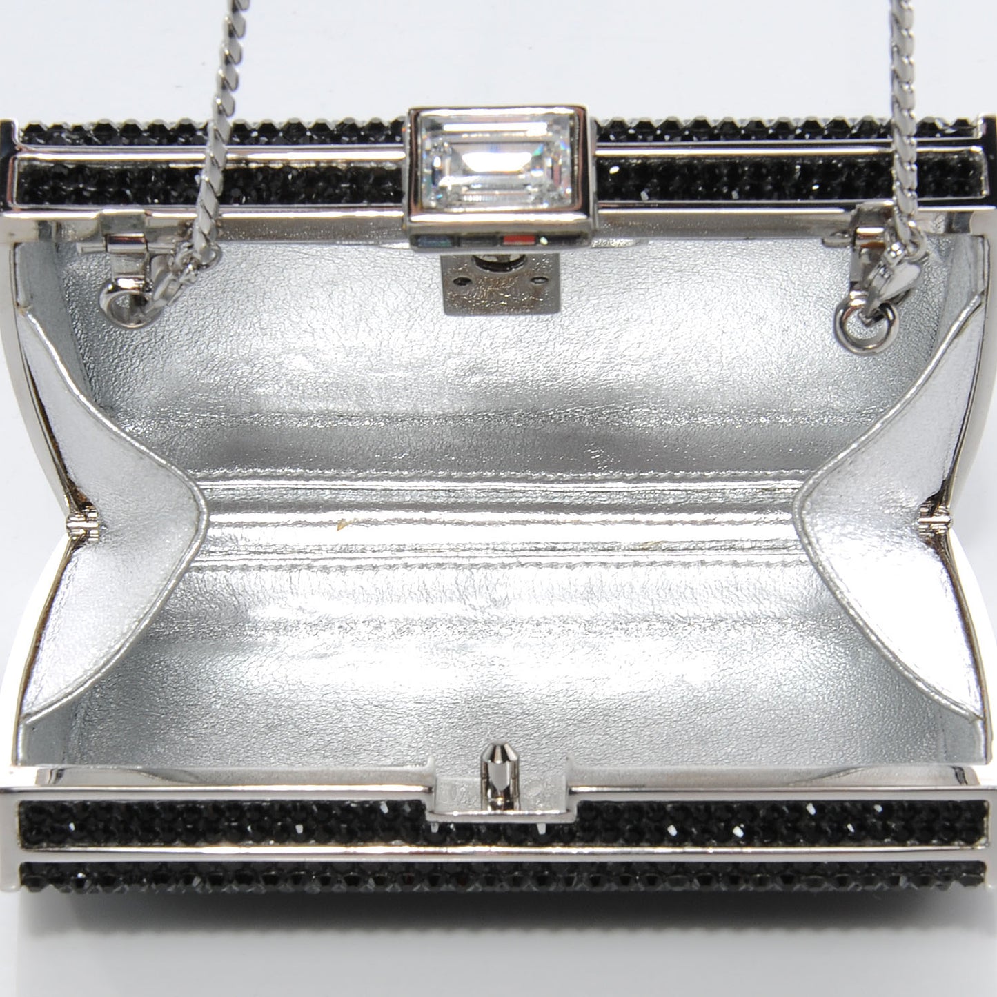 Swarovski Crystal Minaudiere Clutch Black