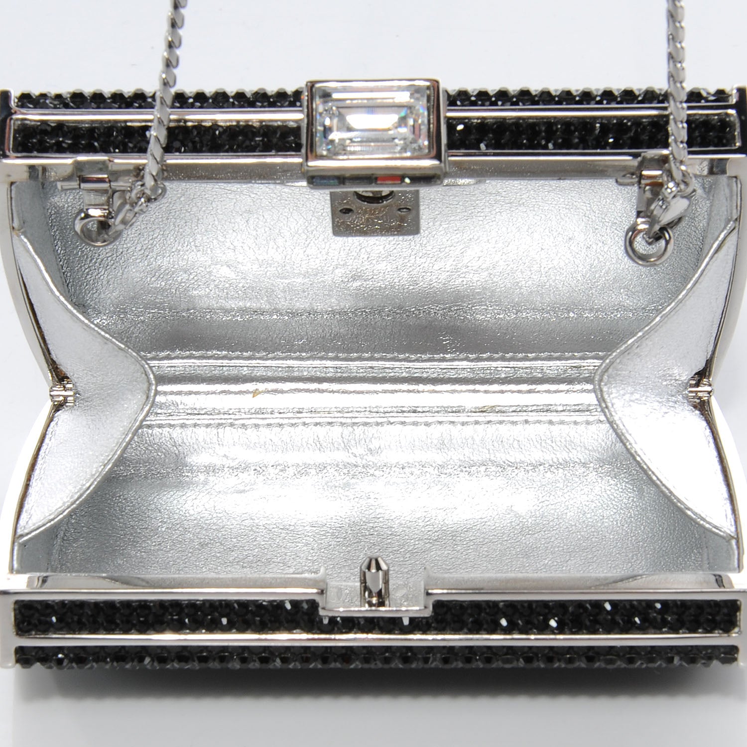 Judith Leiber Swarovski Crystal Minaudiere Clutch Black 5 of 6