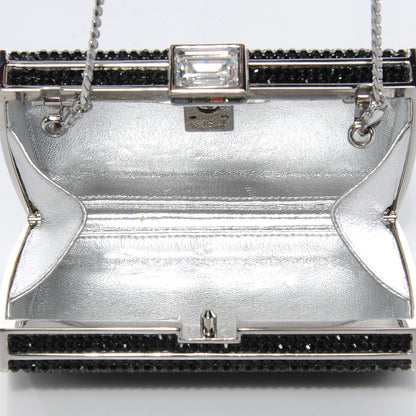 Judith Leiber Swarovski Crystal Minaudiere Clutch Black 5 of 6