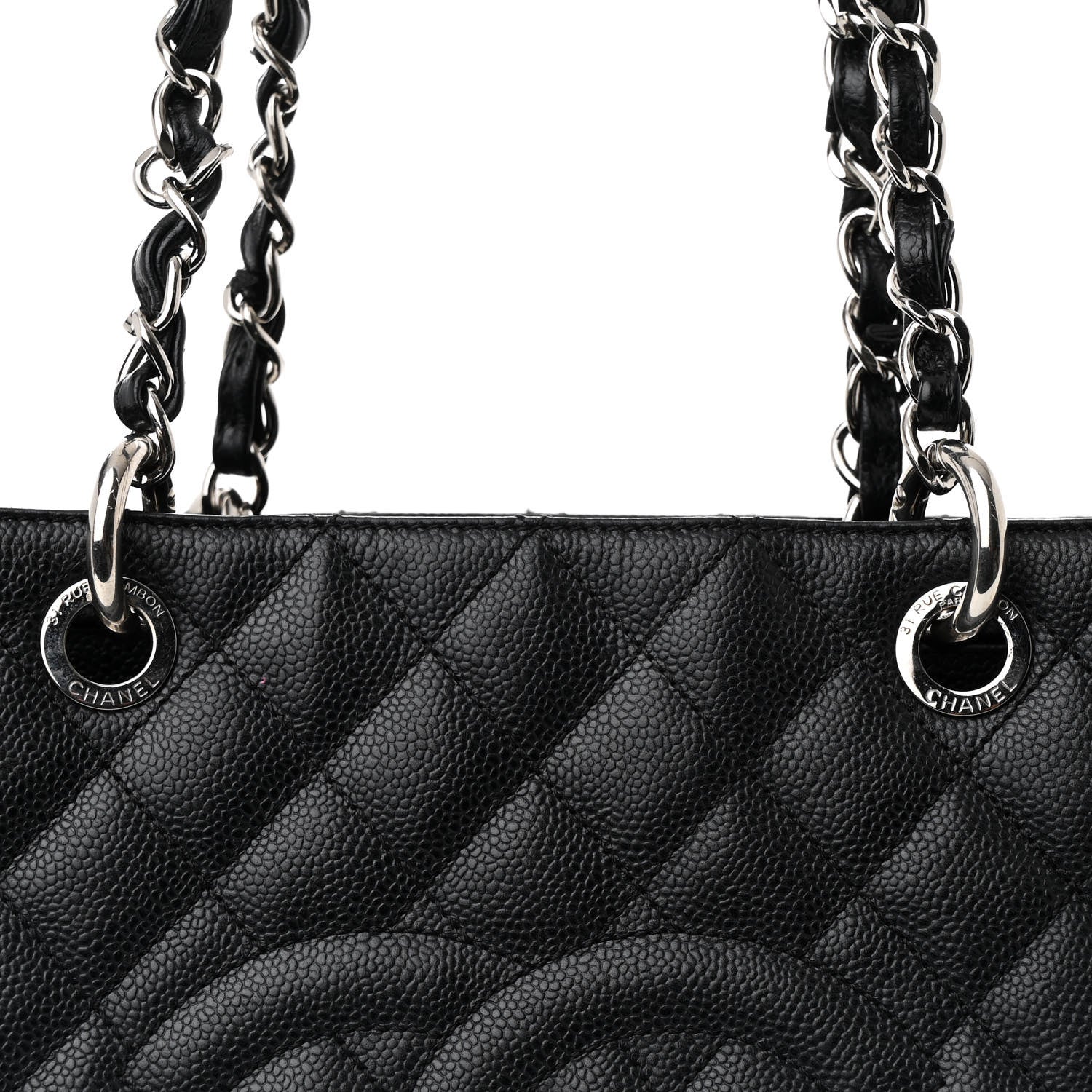 Chanel Caviar Quilted Grand Shopping Tote GST Black 8 of 11