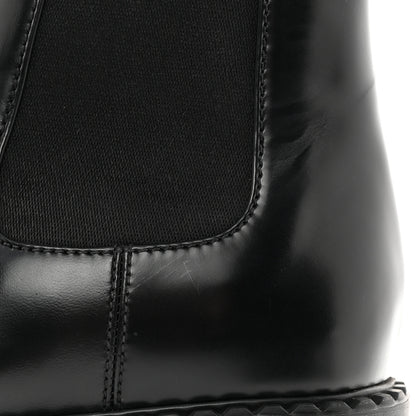 Prada Spazzolato Metal Triangle Logo 50mm Chelsea Boots 38 Black 12 of 13