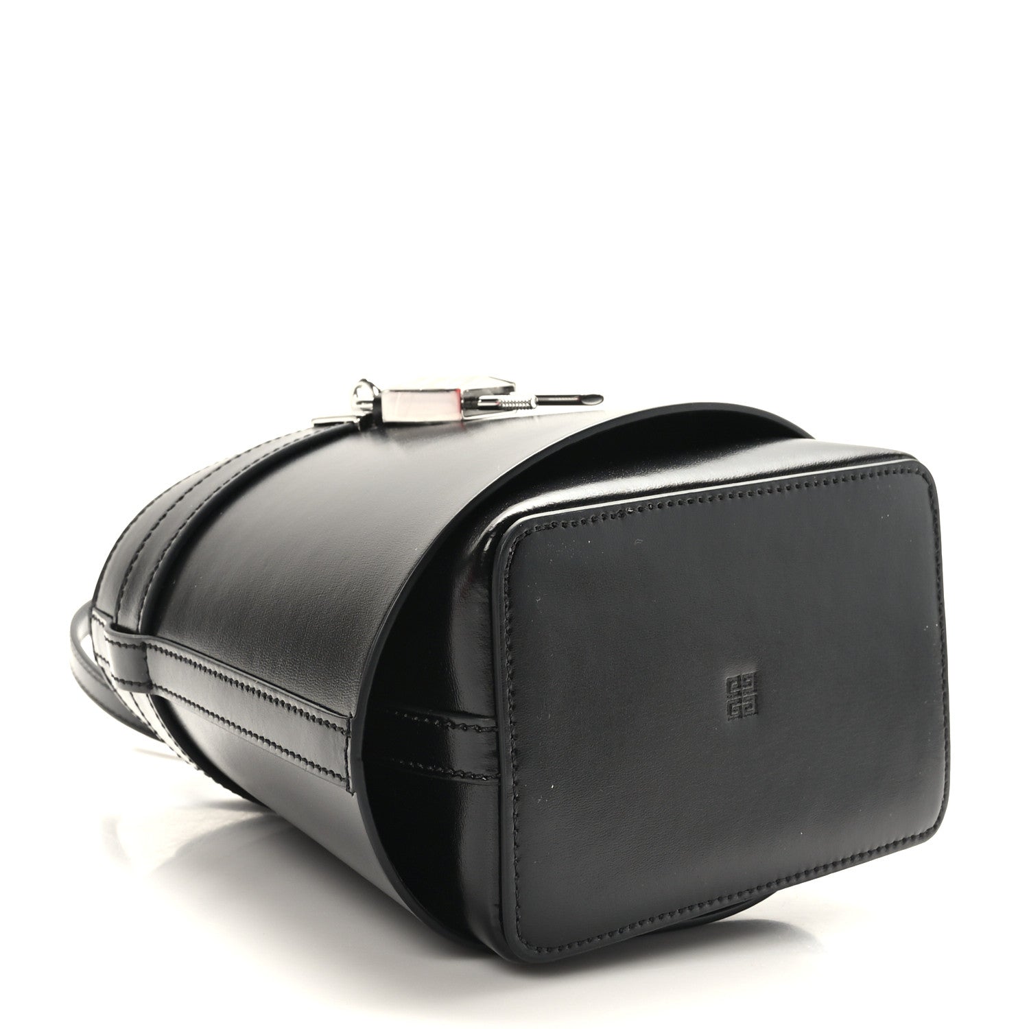 Givenchy Box Calfskin Shark Lock Bucket Bag Black 4 of 8