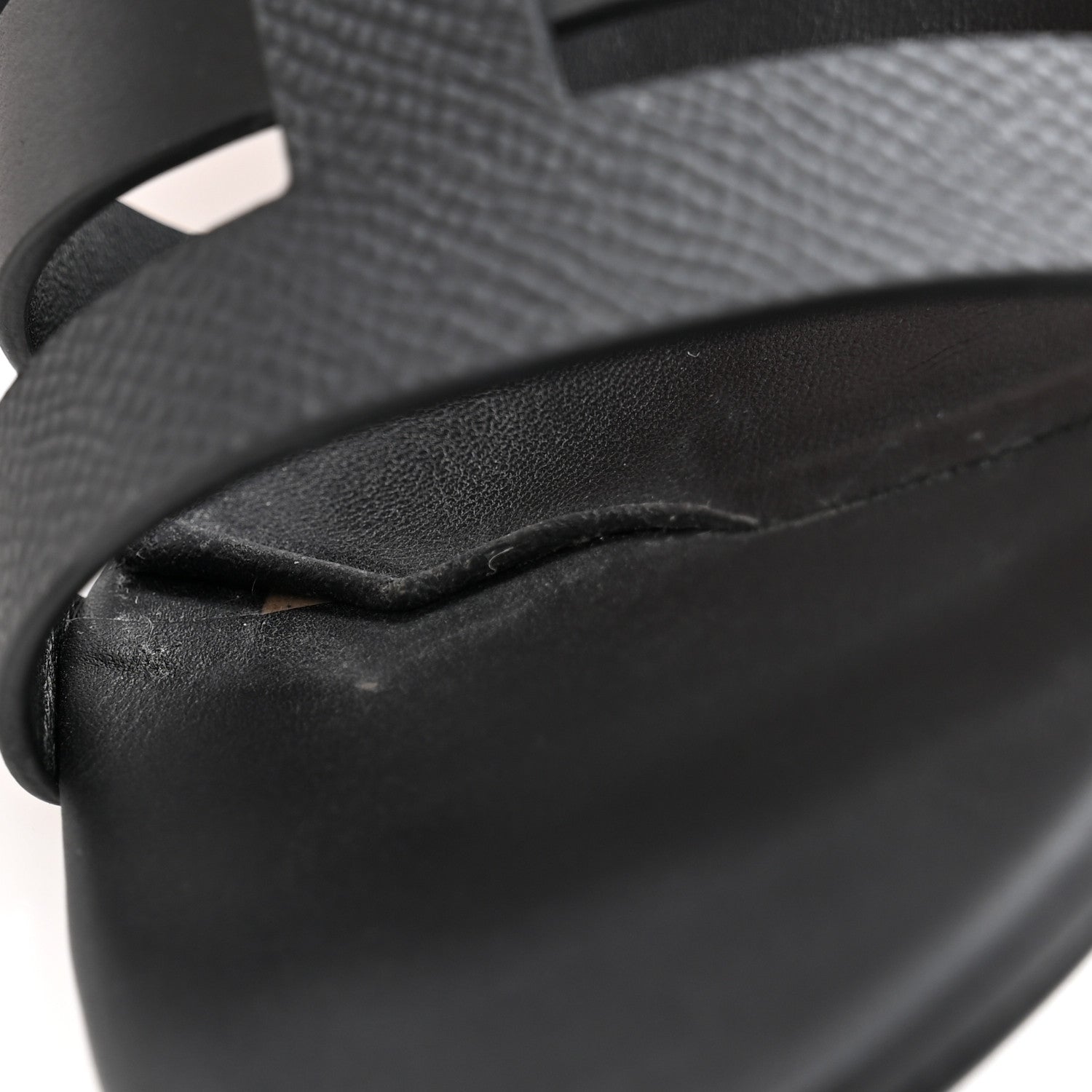 Hermes Calfskin Epsom Amica Sandals 35 Black 10 of 11