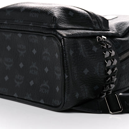 MCM Visetos Small Side Stud Stark Backpack Black 10 of 10