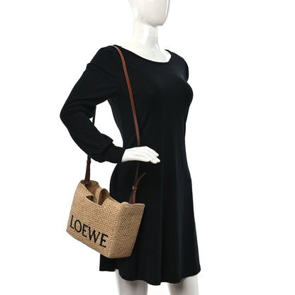 Loewe Raffia Small Paula's Ibiza Logo Tote Natural Tan 3 of 17
