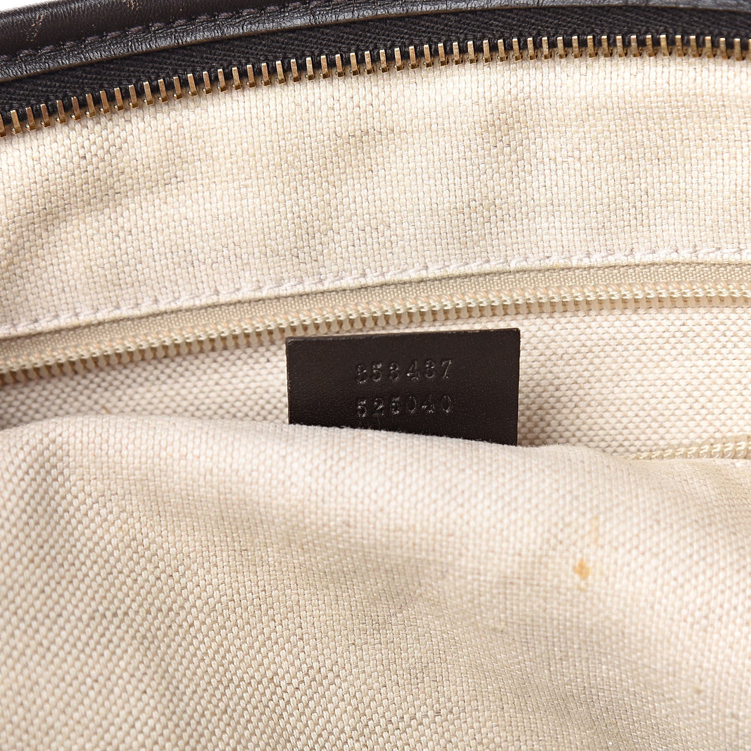 Gucci GG Supreme Monogram Medium Zippered Tote Dark Brown 7 of 19