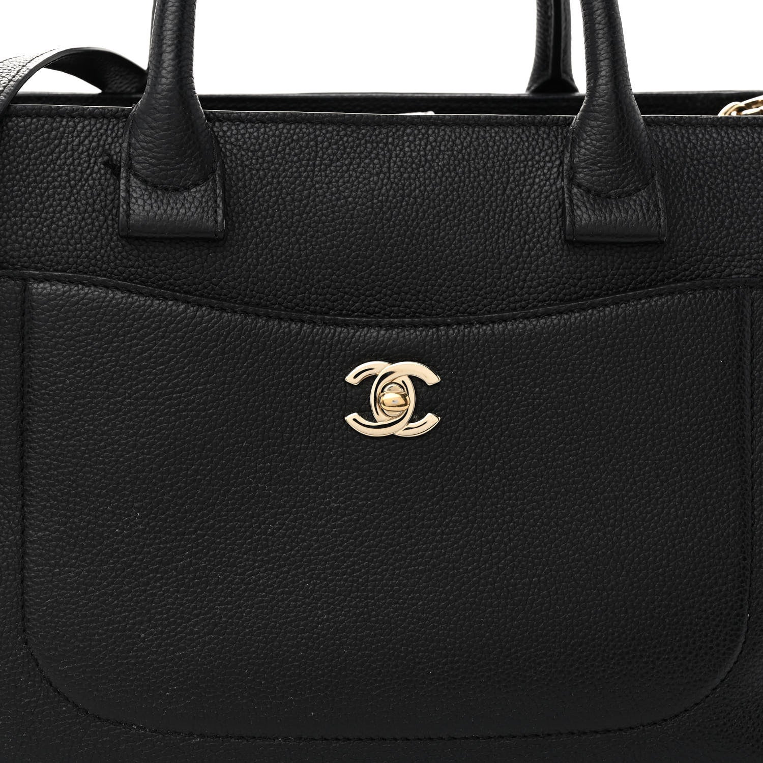 Chanel Grained Calfskin Small Neo Executive Shopper Tote Black 8 of 11