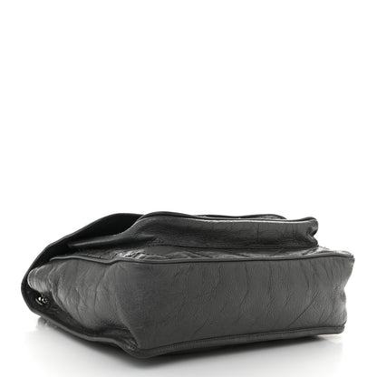 Saint Laurent Crinkled Calfskin Matelasse Monogram Large Niki Chain Satchel Storm 4 of 11
