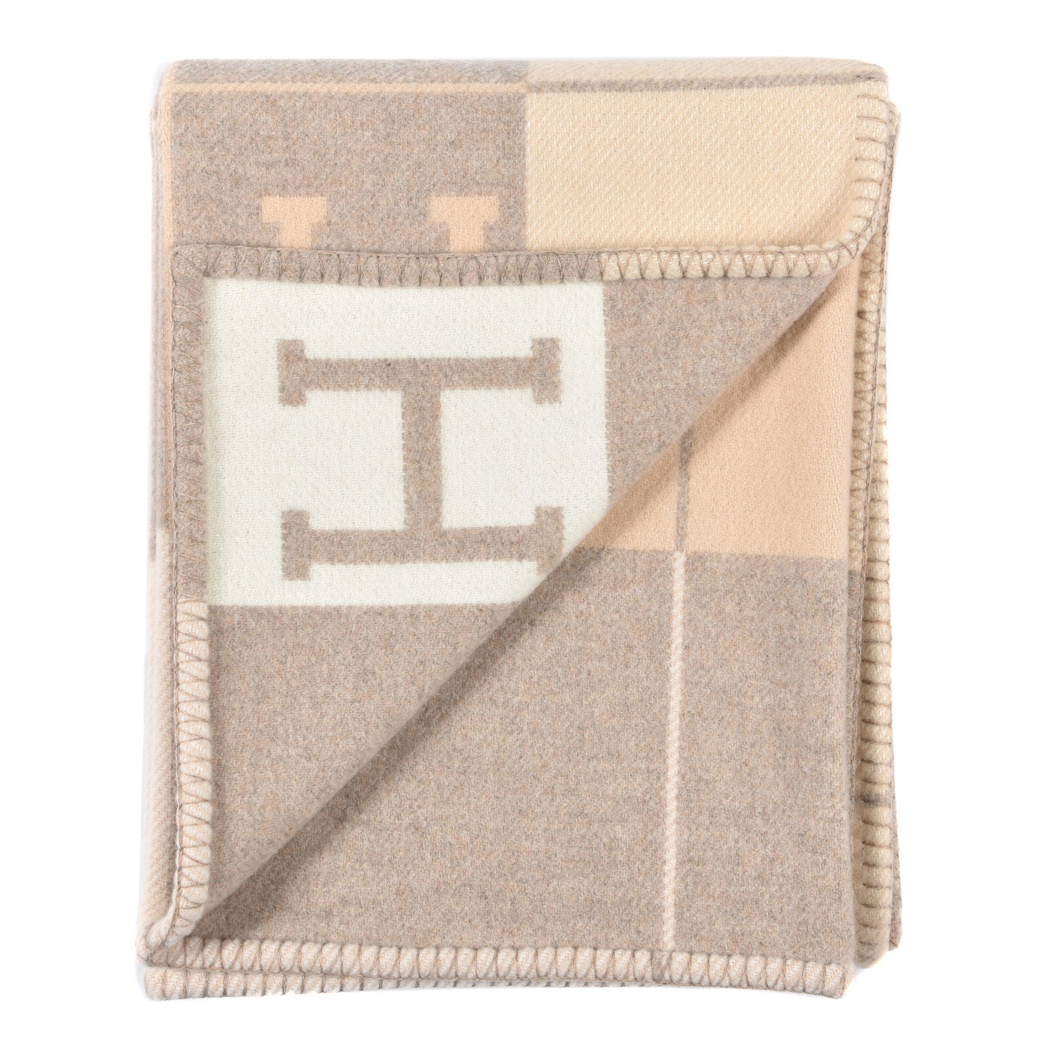 Hermes Wool Cashmere Avalon III Blanket Coco Camomille 2 of 3