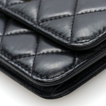 Chanel Calfskin Quilted Maxi Pearls Clutch With Chain Black 10 of 10