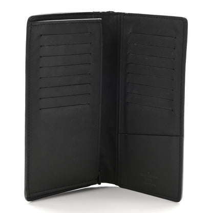 Louis Vuitton Calfskin Monogram Shadow Brazza Wallet Black 5 of 10