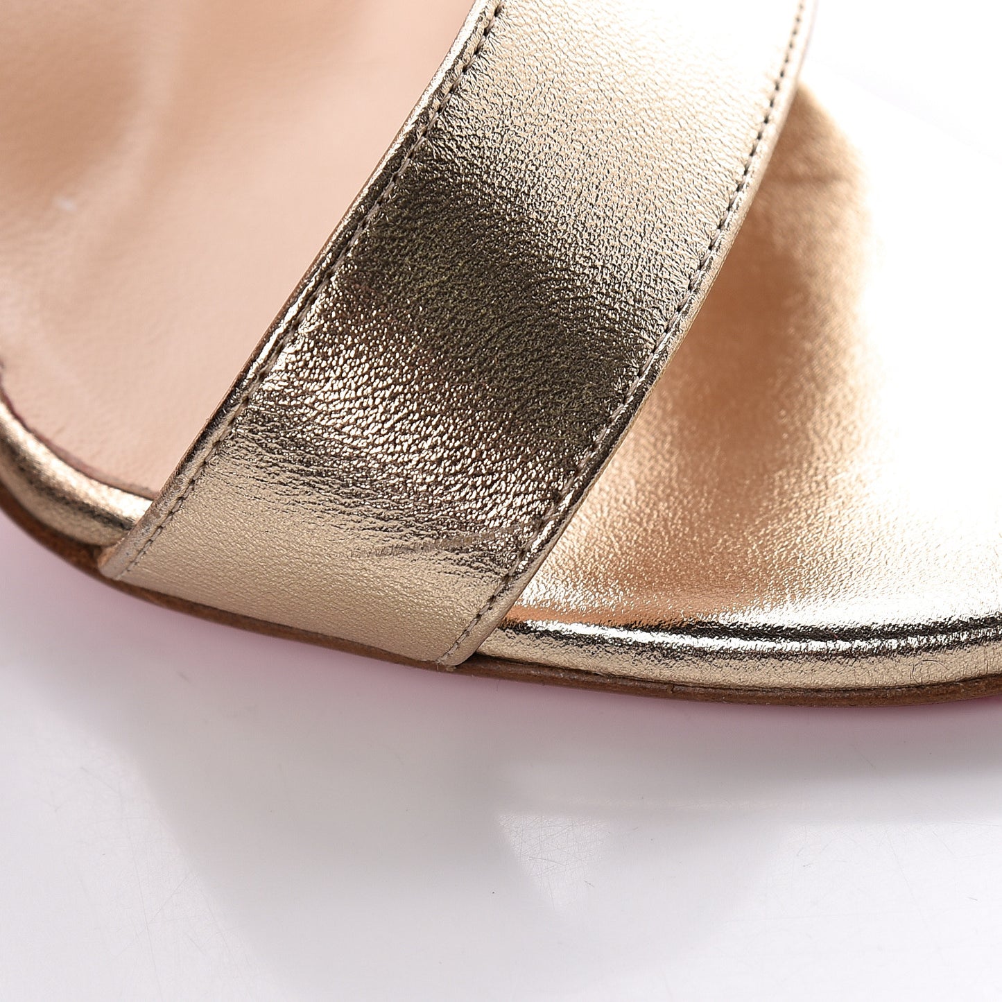 Metallic Nappa Samotresse 100 Sandals 39 Light Gold