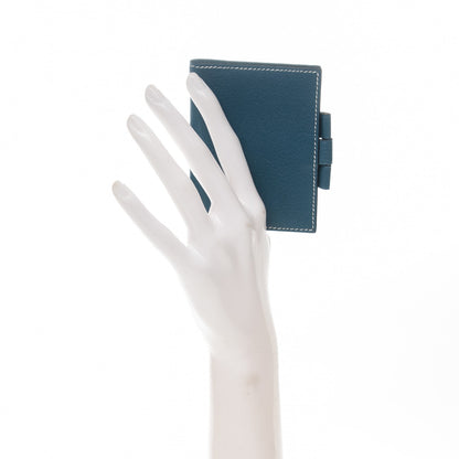 Hermes Chevre Mysore Vision Mini Agenda Cover Blue Jean 2 of 6