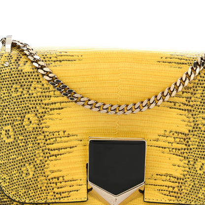 Jimmy Choo Lizard Lockett Petite Shoulder Bag Yellow 7 of 11
