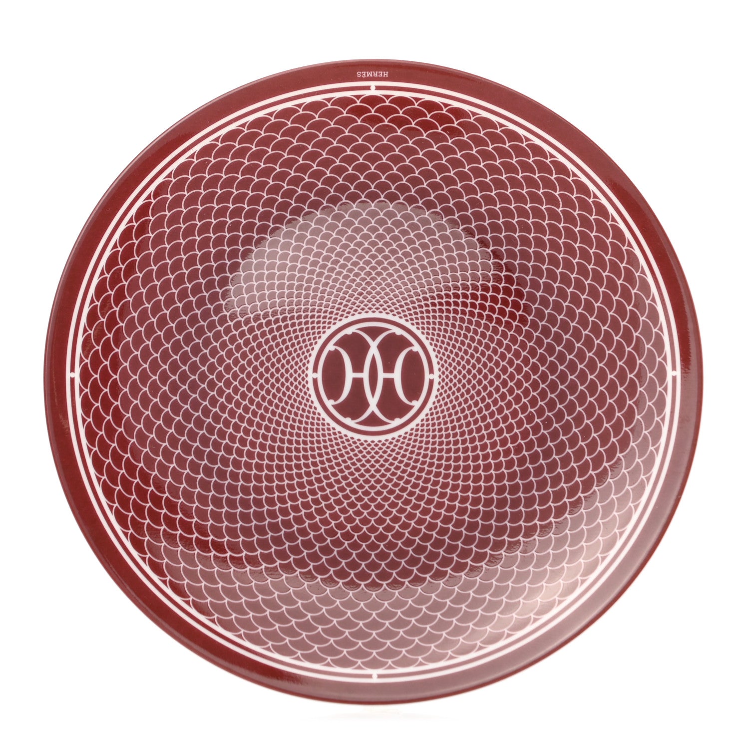 Hermes Porcelain H Deco Bread And Butter Plate Rouge 1 of 7