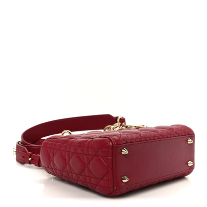 Christian Dior Lambskin Cannage Small Lucky Badges My Lady Dior Scarlet Red 3 of 9
