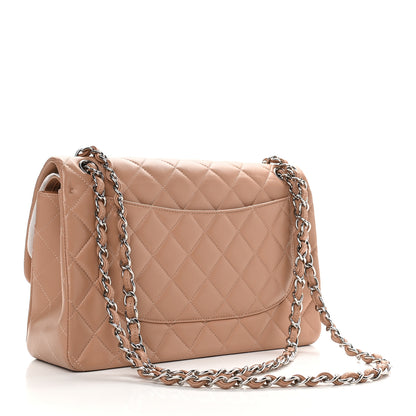 Chanel Lambskin Quilted Jumbo Double Flap Dark Beige 3 of 10