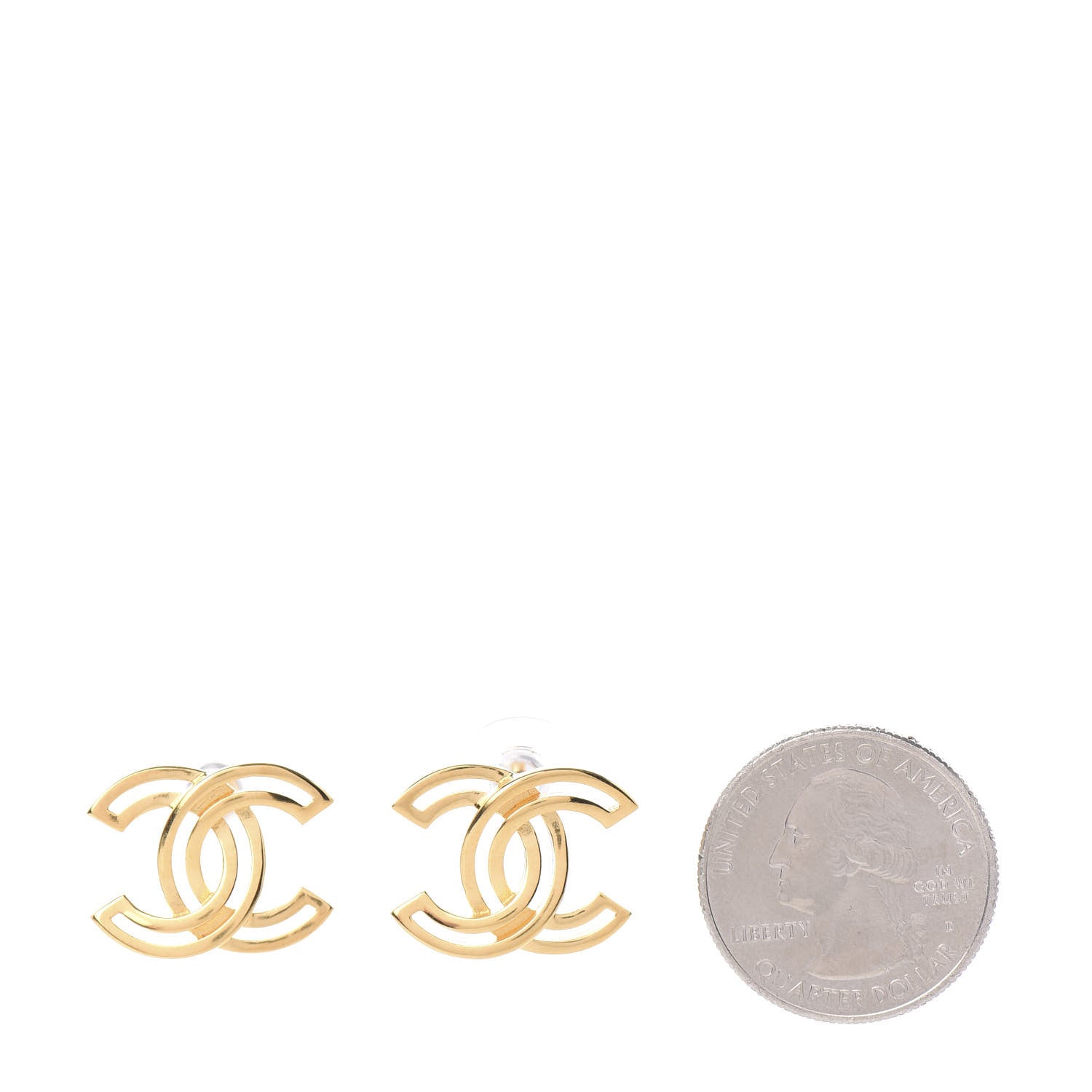 Chanel Metal Obazine CC Earrings Gold 2 of 5