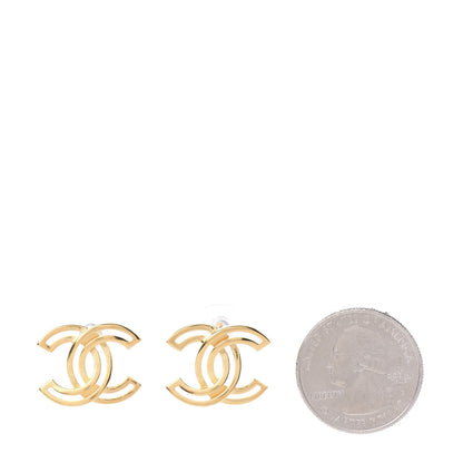 Chanel Metal Obazine CC Earrings Gold 2 of 5