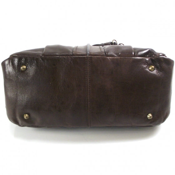 Chloe Leather Heloise Satchel Chocolate 4 of 12