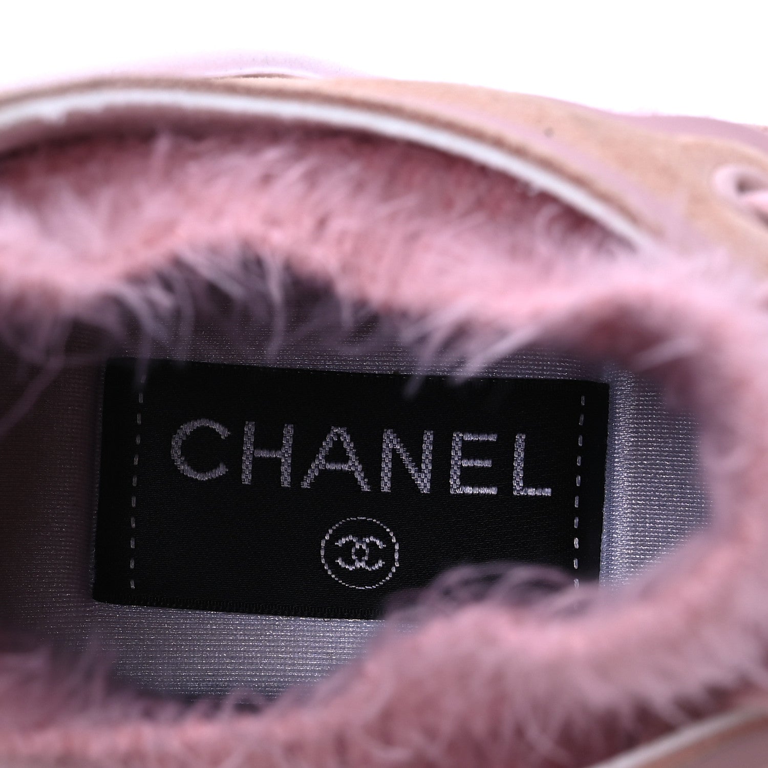 Chanel Suede Calfskin Stretch Fabric CC Sneakers 36.5 Pink 8 of 12