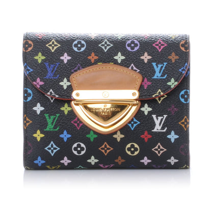 Louis Vuitton Monogram Multicolor Joey Wallet Black Violet 1 of 8